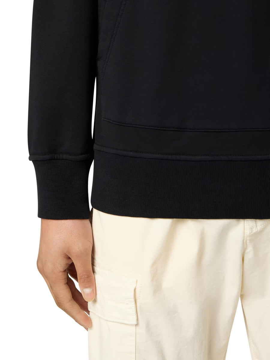 6100062 Garment Dyed Hooded Sweatshirt Black