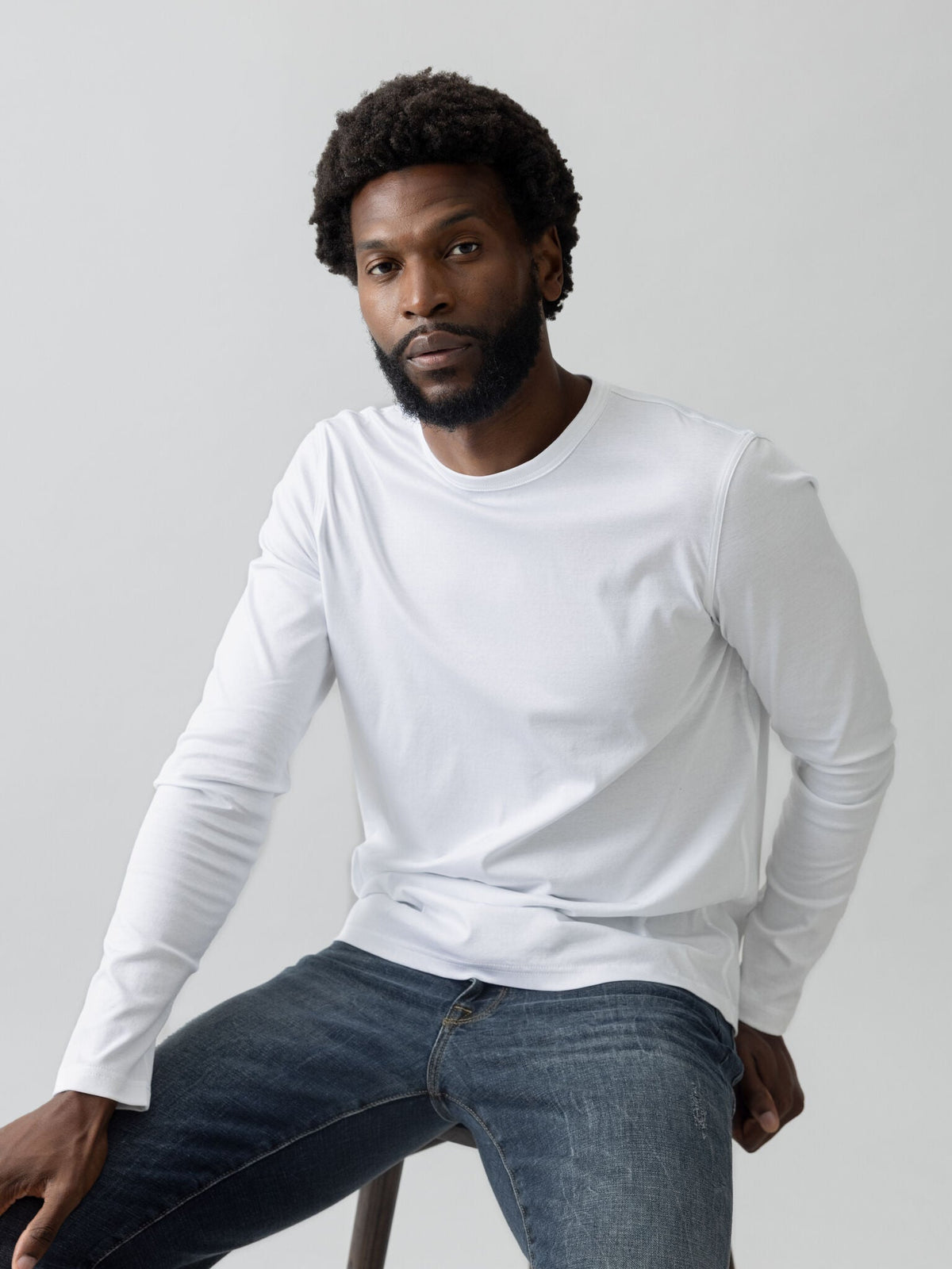 MMGPerry LS O-Neck Tee White