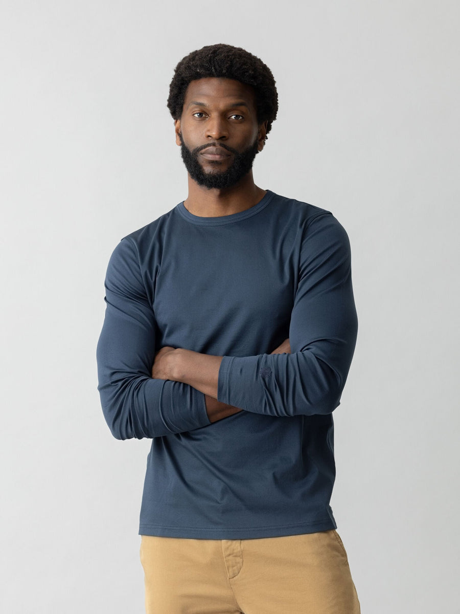 MMGPerry LS O-Neck Tee Navy
