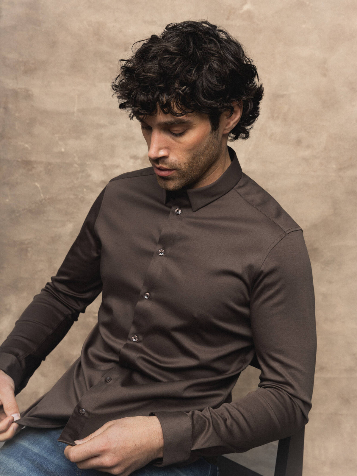 Marco Jersey Shirt Chocolate Brown