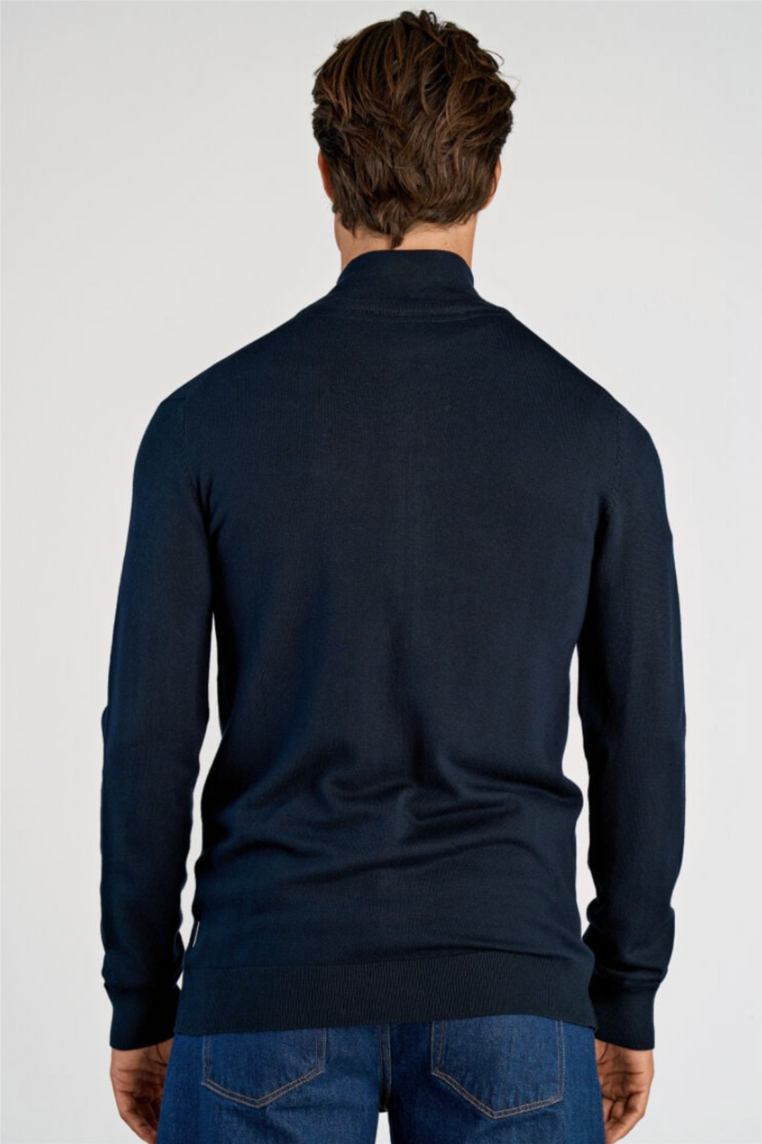 Ecovero Zip Cardigan Navy
