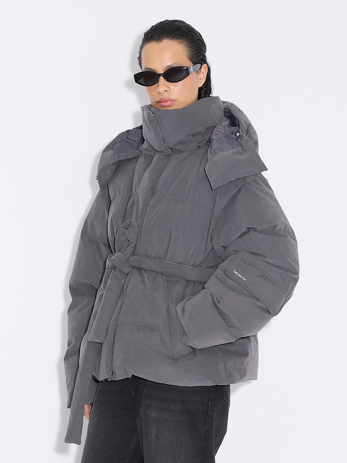 Steilia Brushed Jacket Grey modell