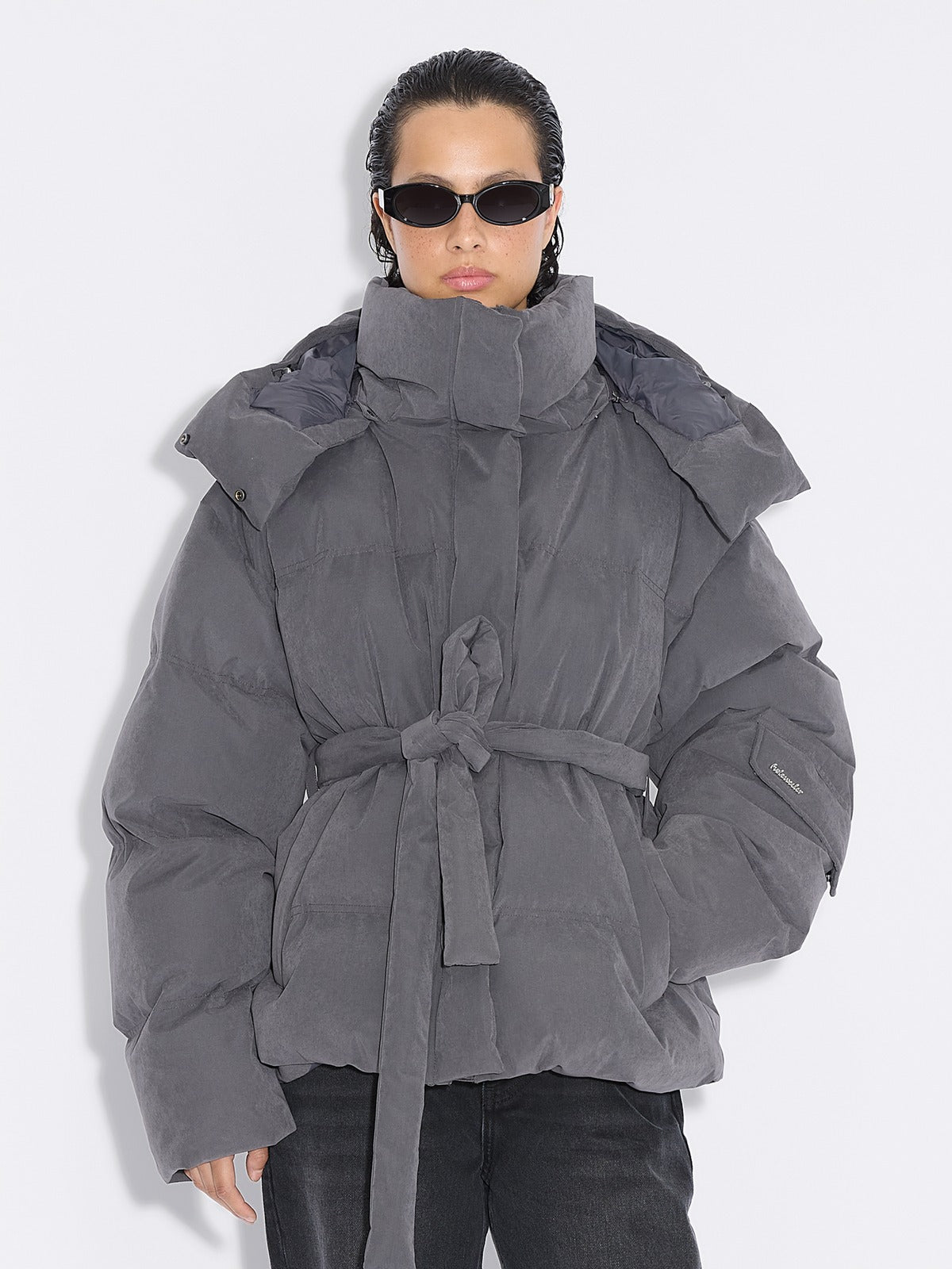 Steilia Brushed Jacket Grey modell