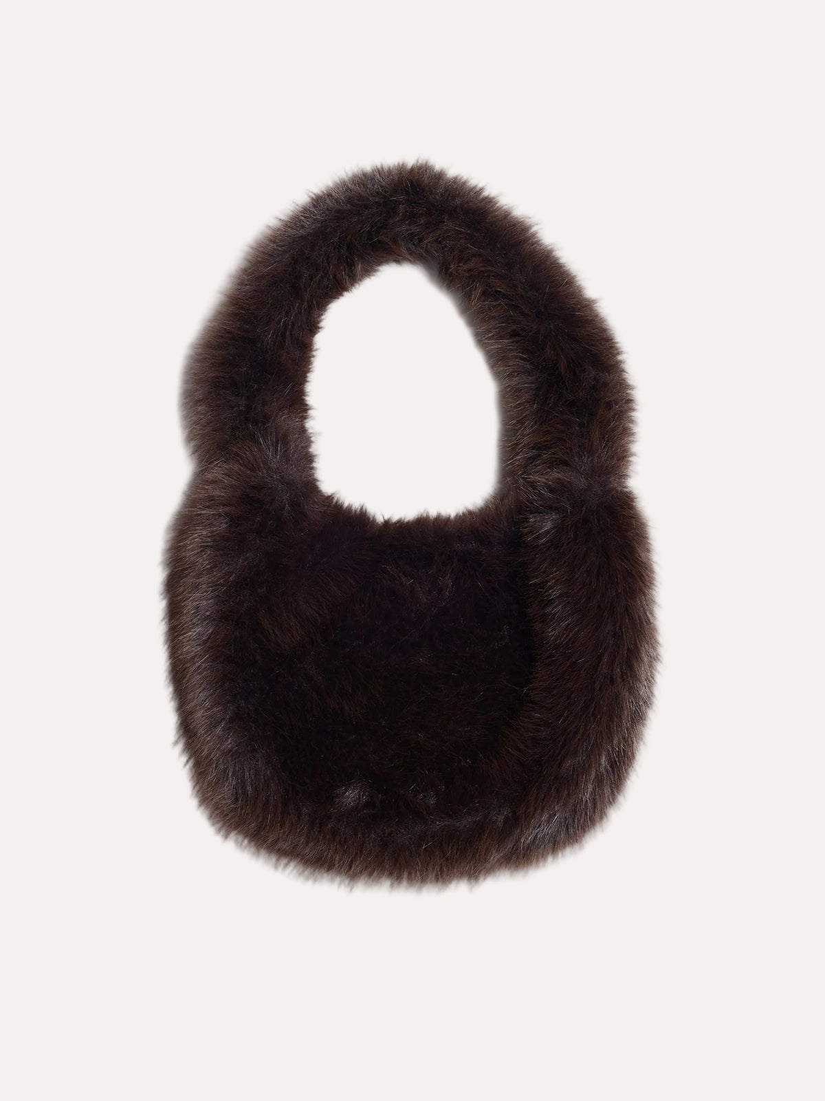 Reiko Furry Small Bag Dk. Brown