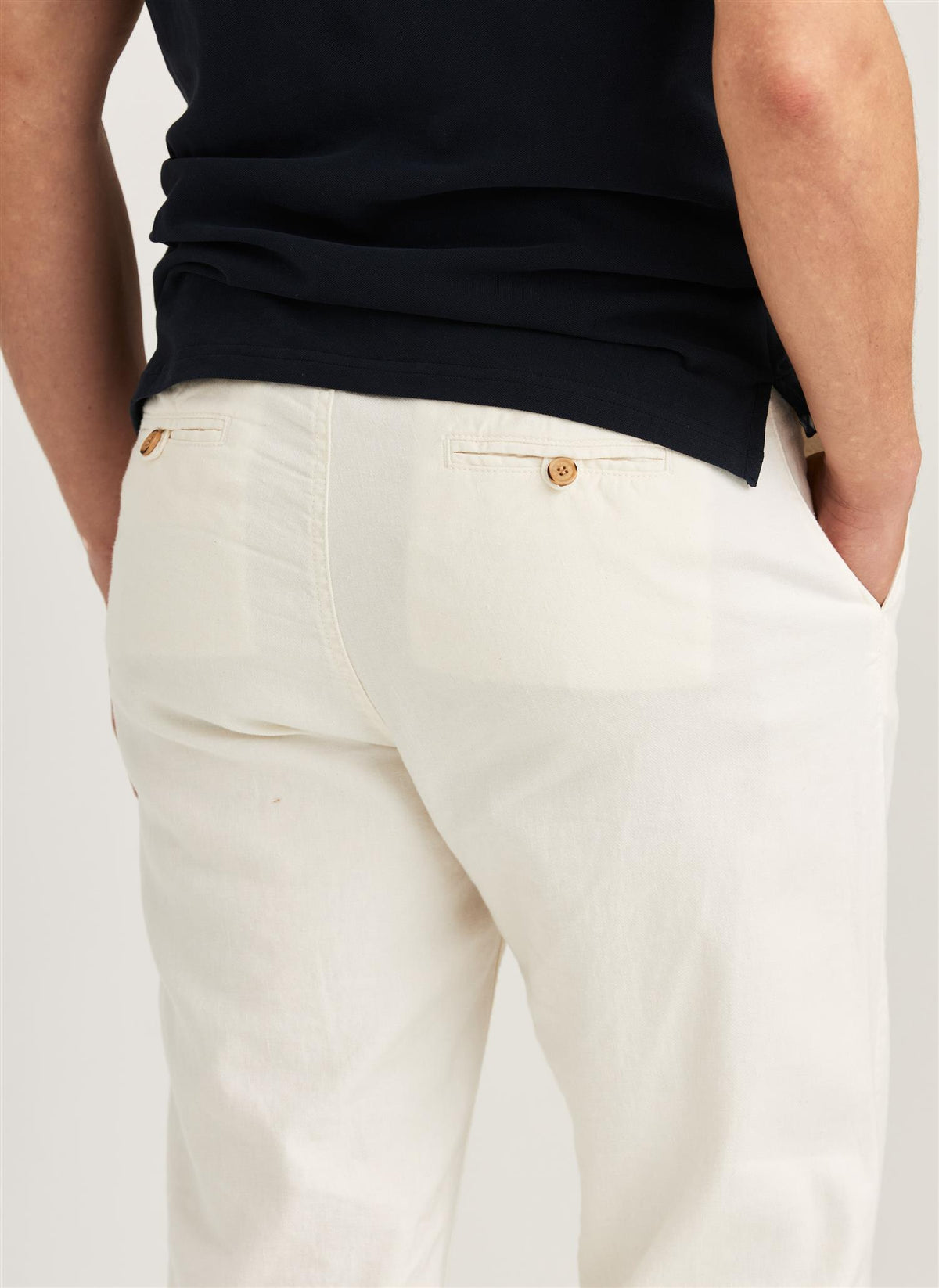 Fenix Linen Trouser Off White