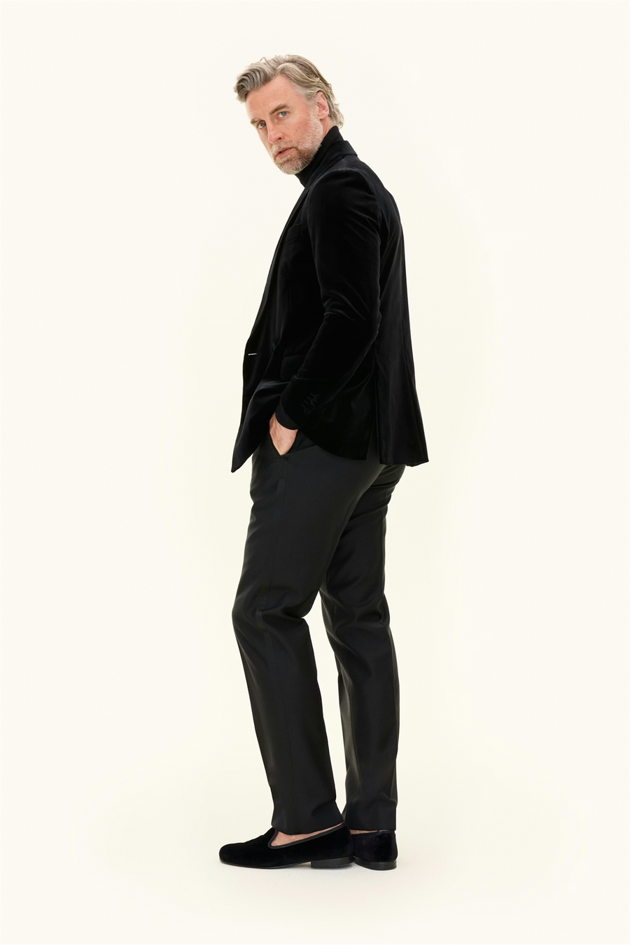 Fattore Tuxedo Blazer Velvet Black