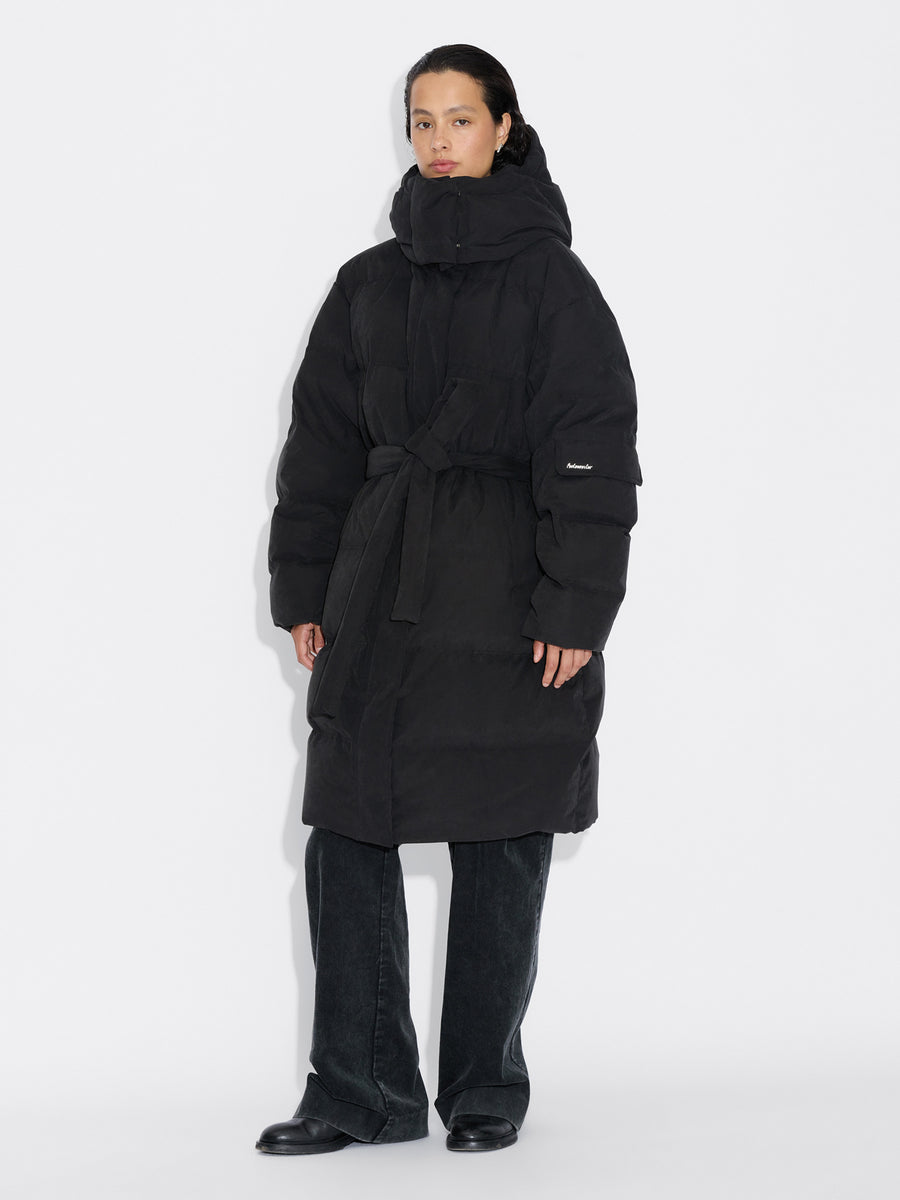 Steilia Brushed Down Coat Black