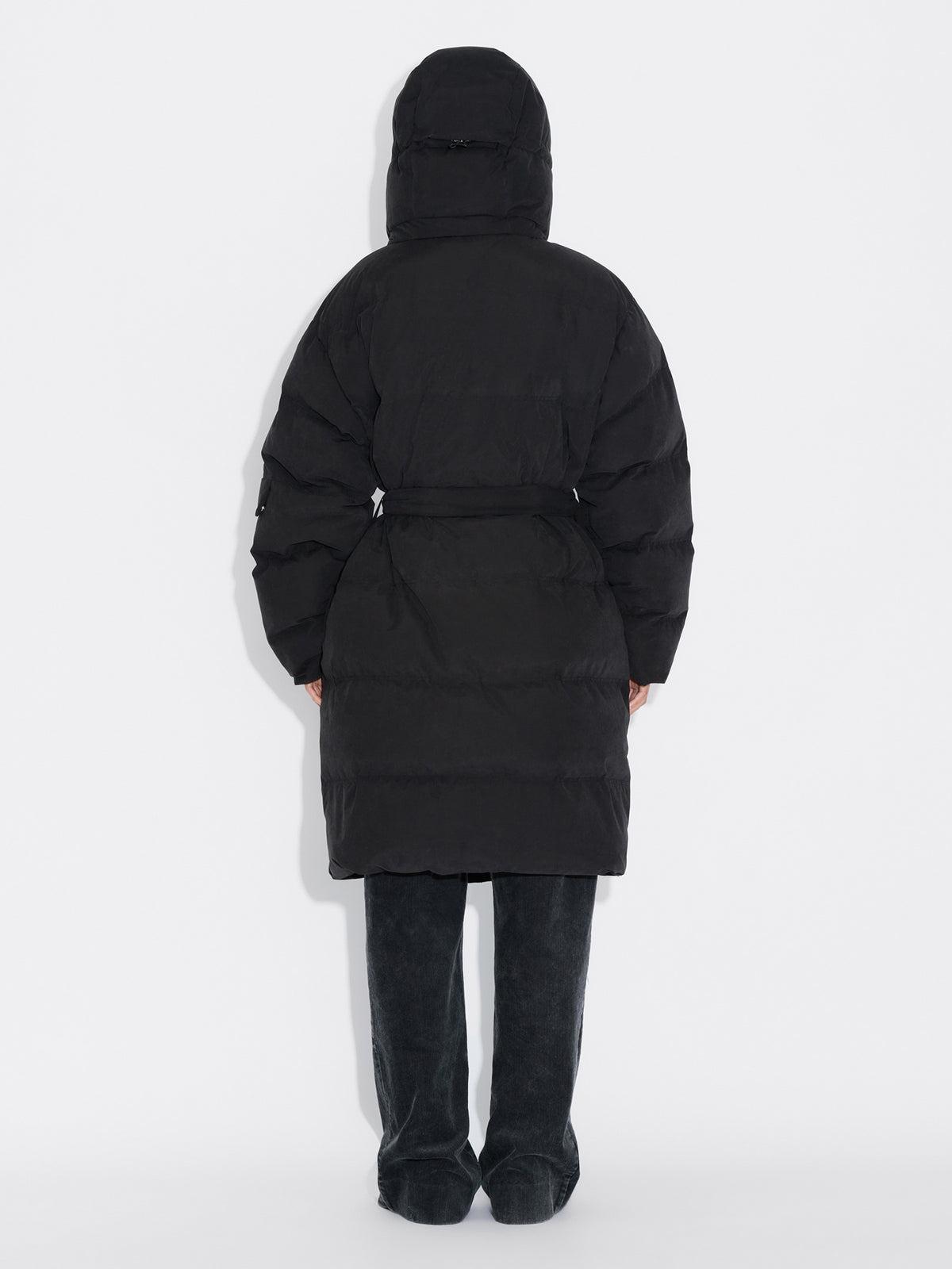 Steilia Brushed Down Coat Black