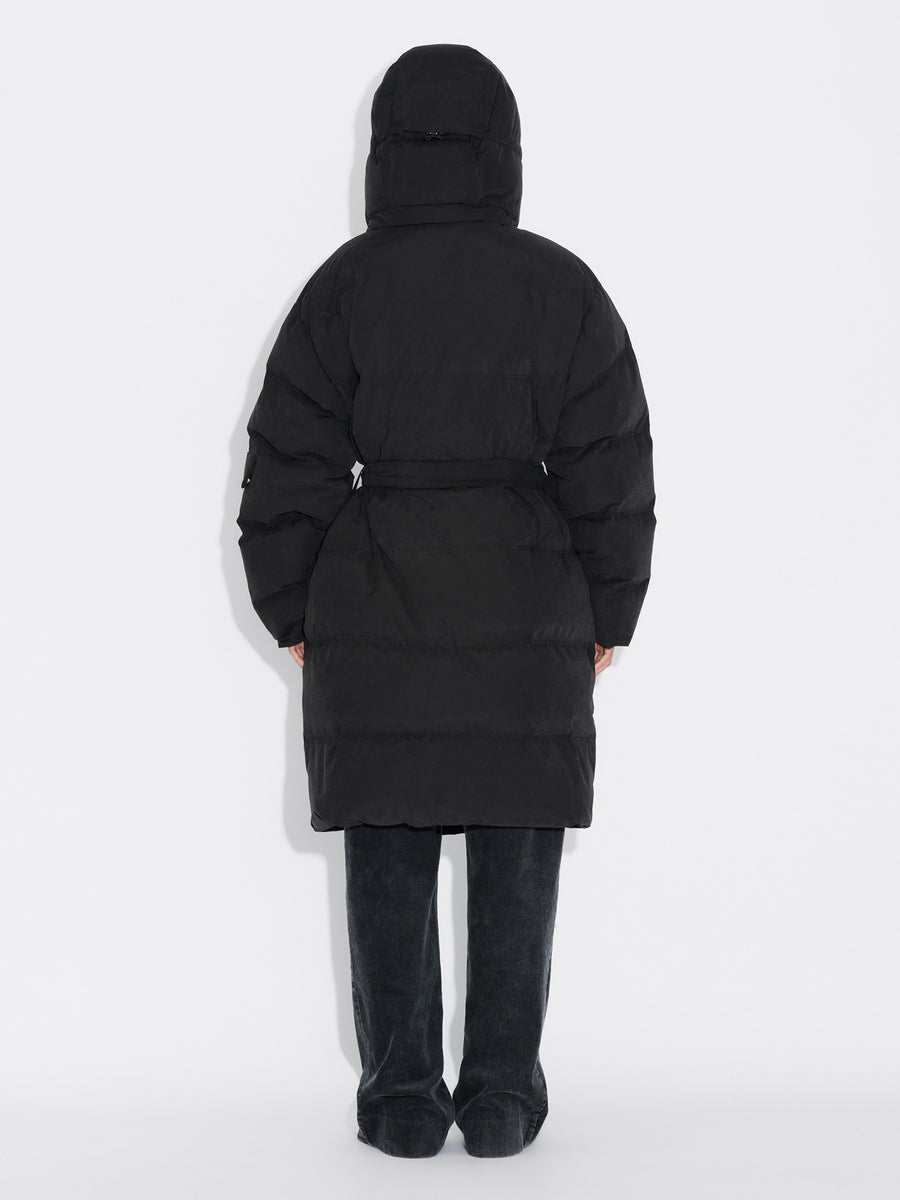 Steilia Brushed Down Coat Black