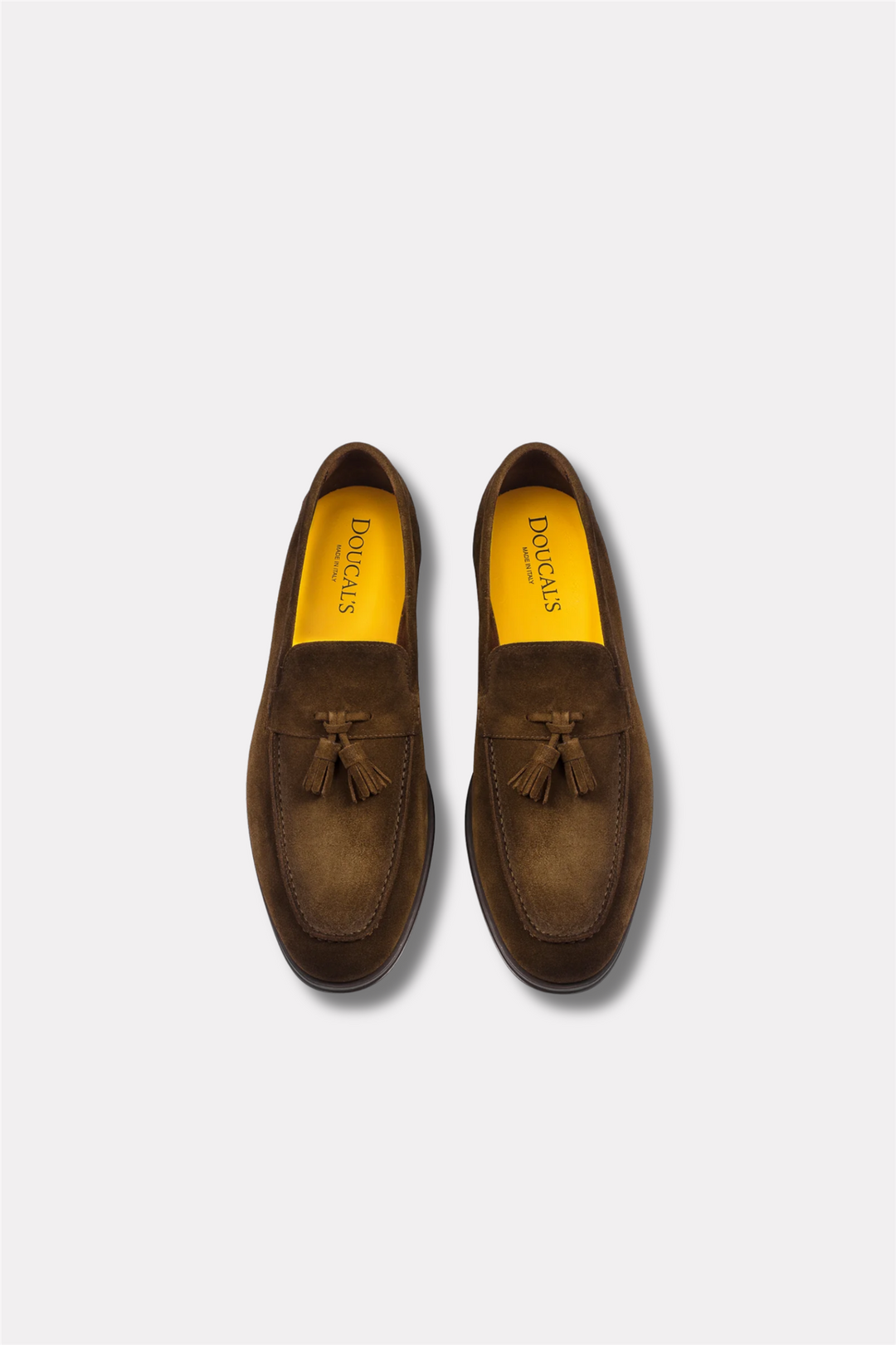 Suede Loafer With Brown Tassels