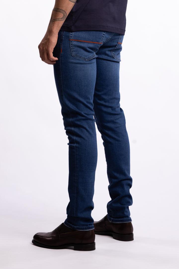 Leonardo Slim Fit Superstretch Jeans Chiaro Denim Blue
