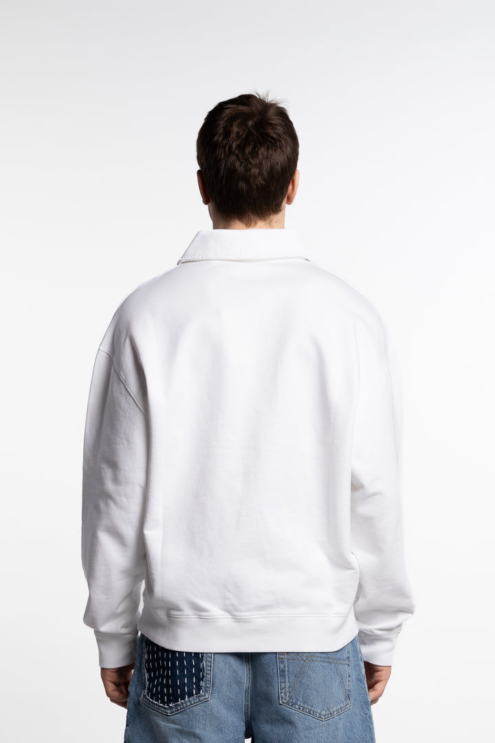 Base Polo Sweatshirt White