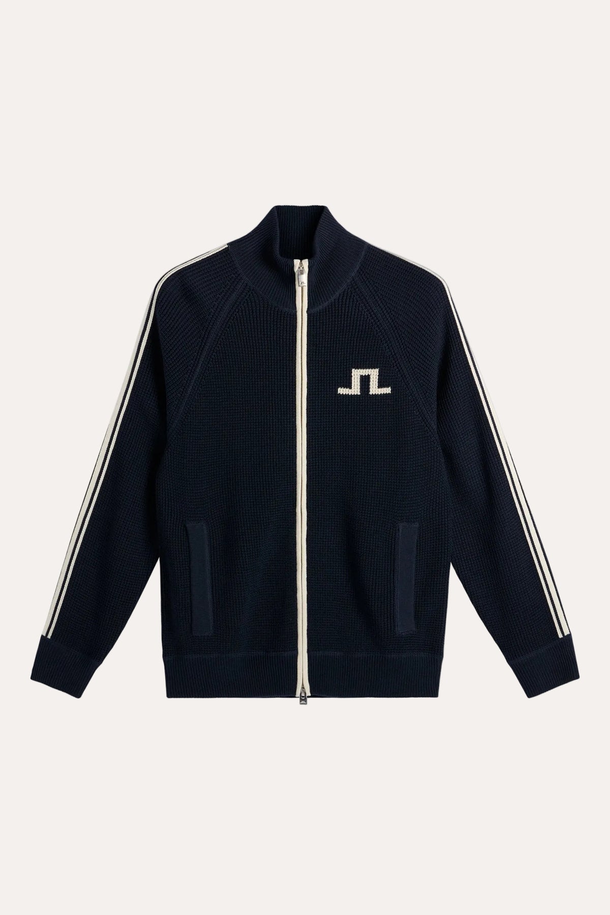 Craig Zip Knit Cardigan JL Navy