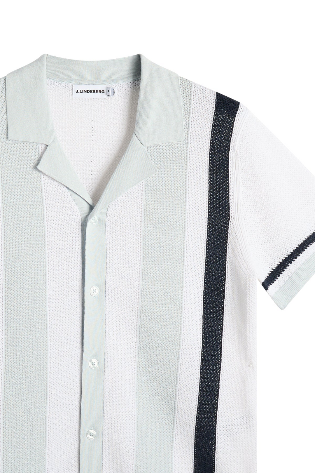 Remus Resort Collar Knit Polo Skywriting