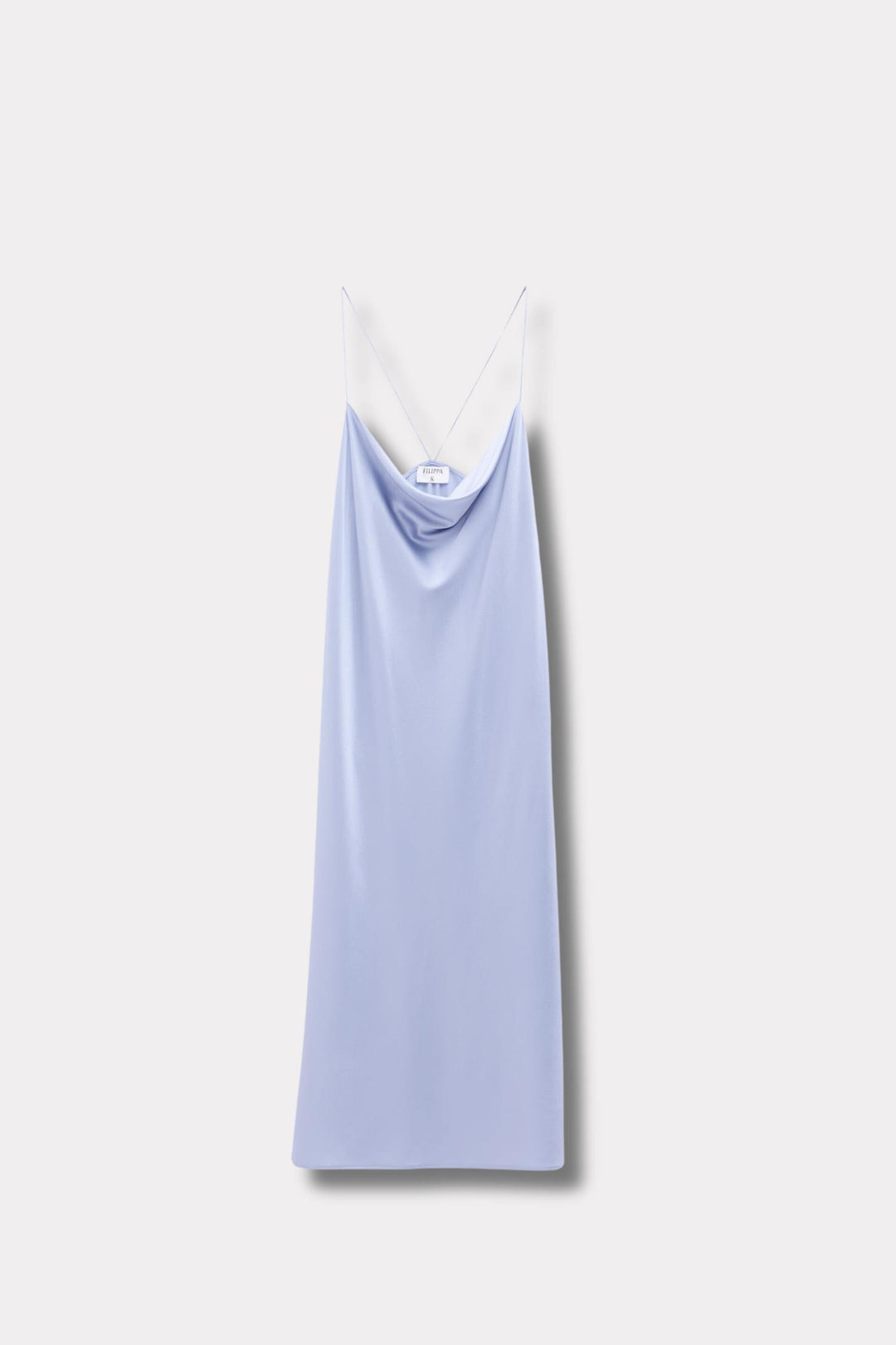 Draped Slip Dress- Mist Blue