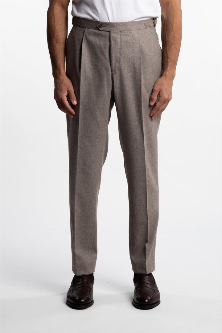 Prato Flannel Trousers Beige Scout