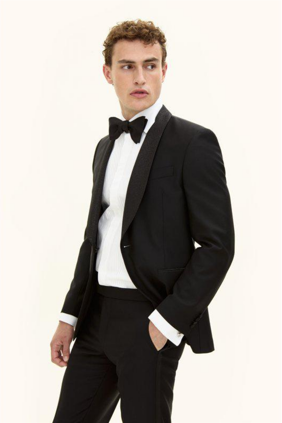 Figaro Regular Fit Tuxedo Blazer Black