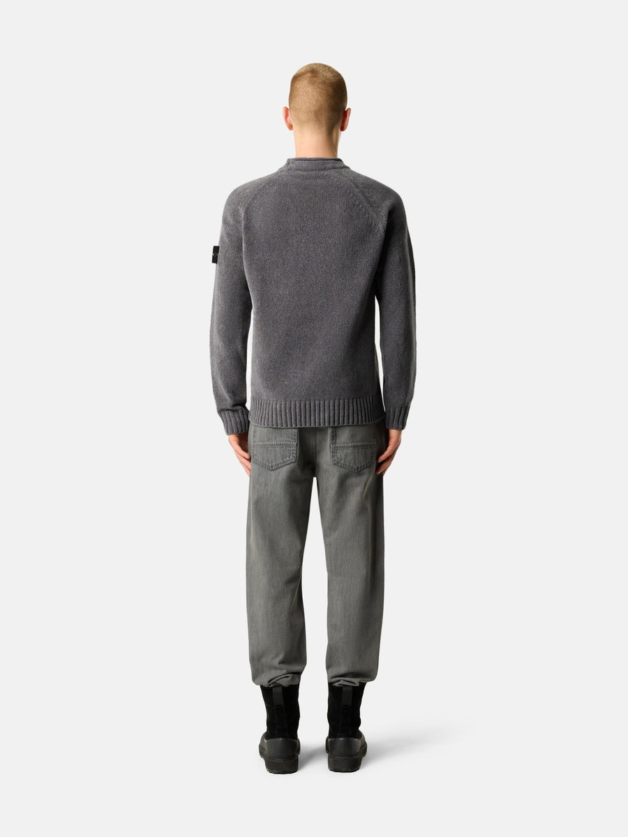 5100013 Chenille Jumper Grey - modell bakfra