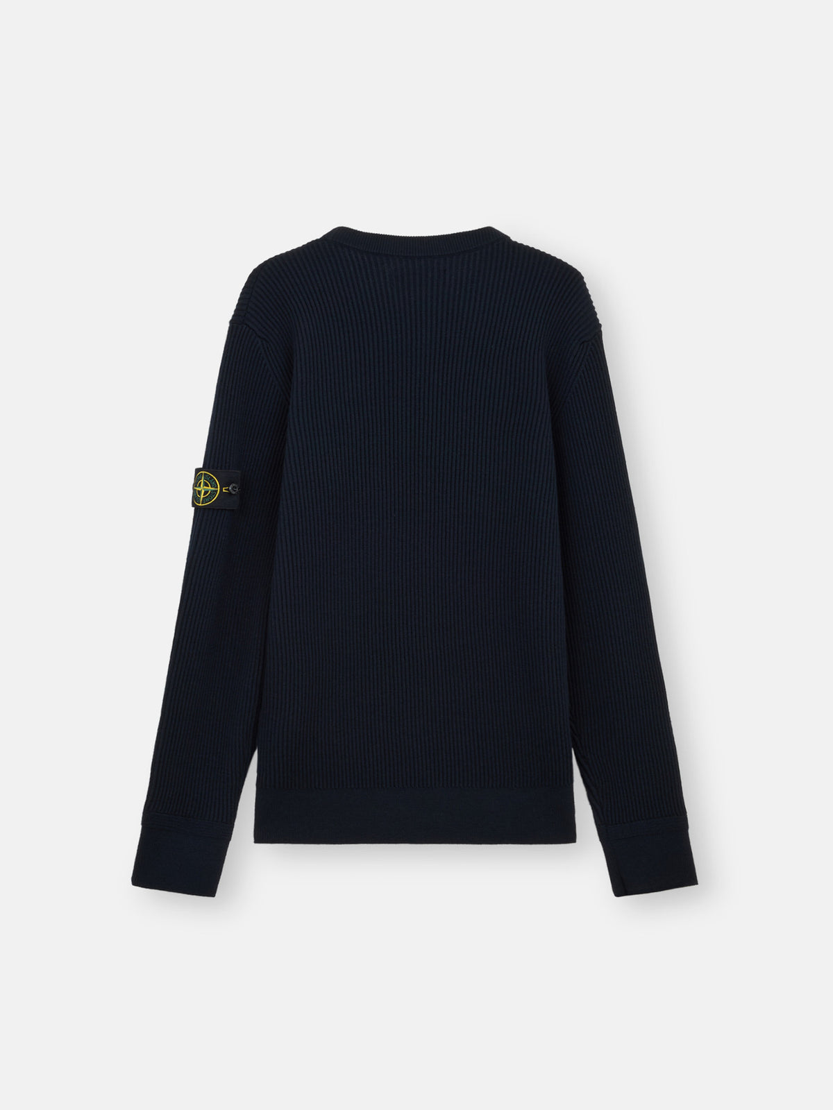 Navy Wool Roundneck Sweater - modellbilde