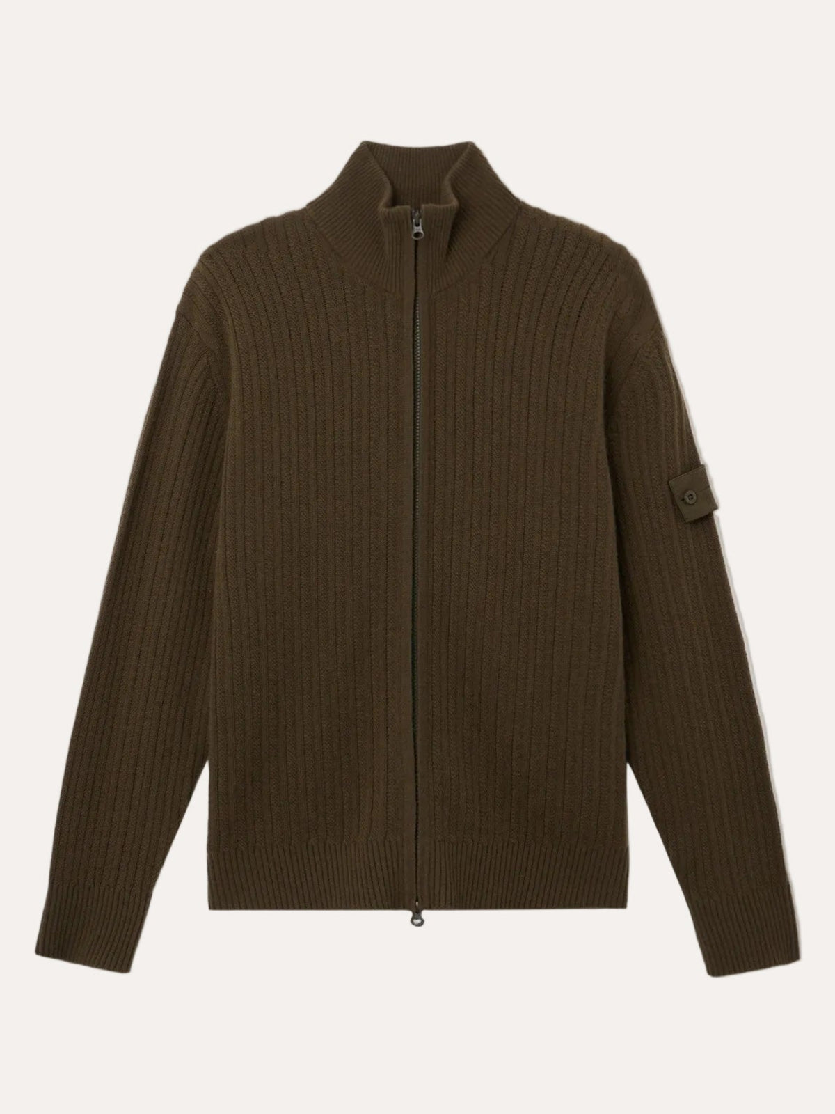 55100054 Ghost Loose-fit zip-up Jumper Military Green - packshot