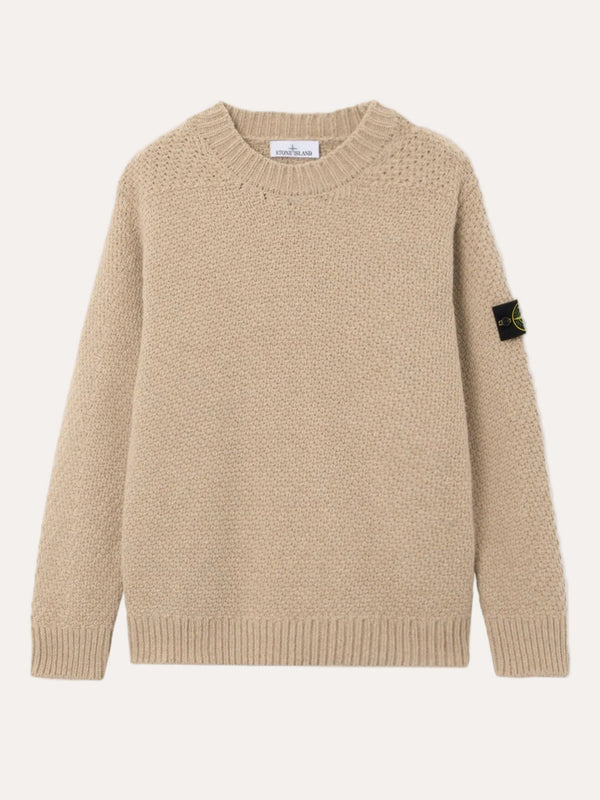 5100055 Loose-fit crewneck jumper Biscuit Melange
