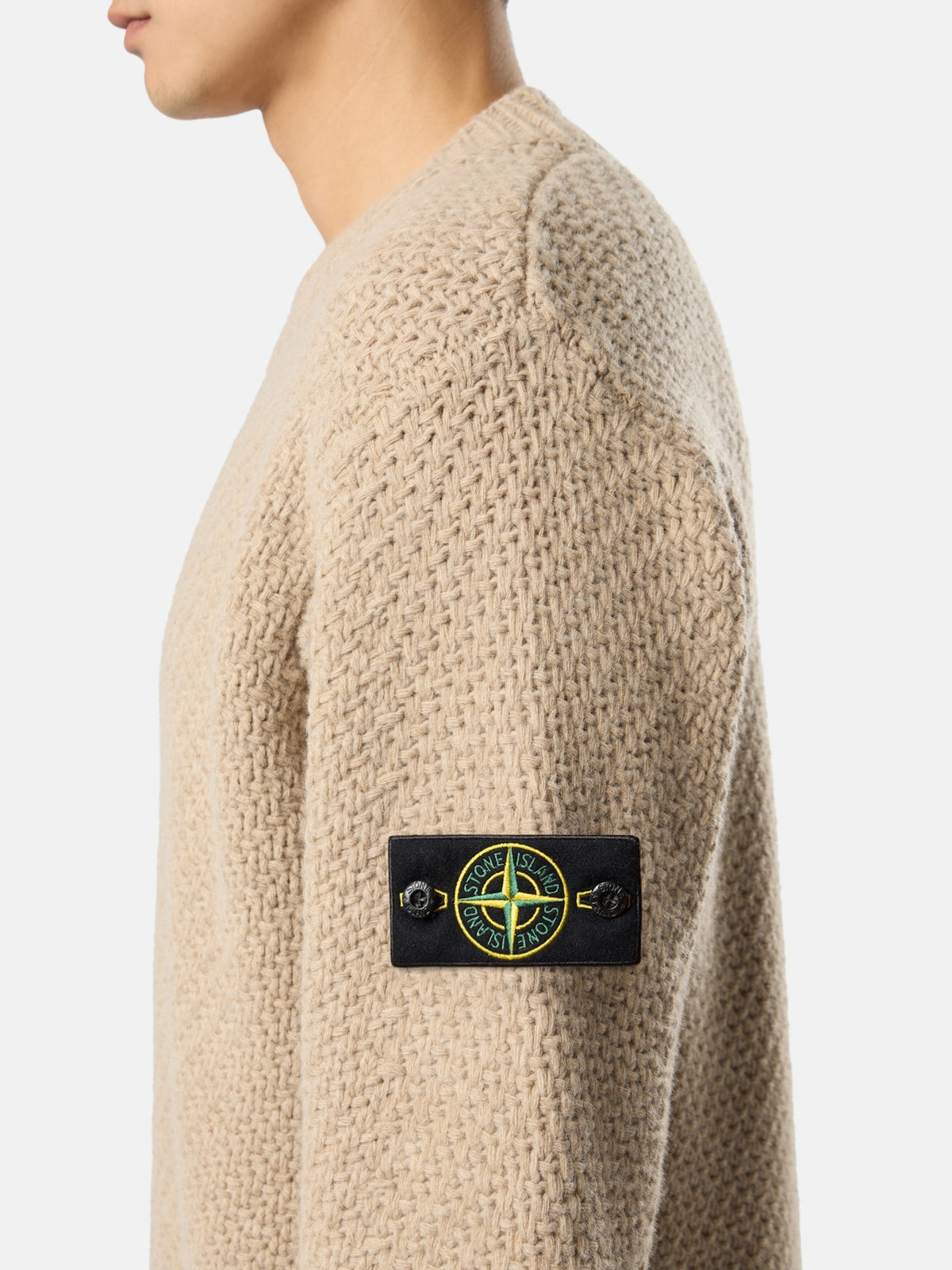 5100055 Loose-fit crewneck jumper Biscuit Melange