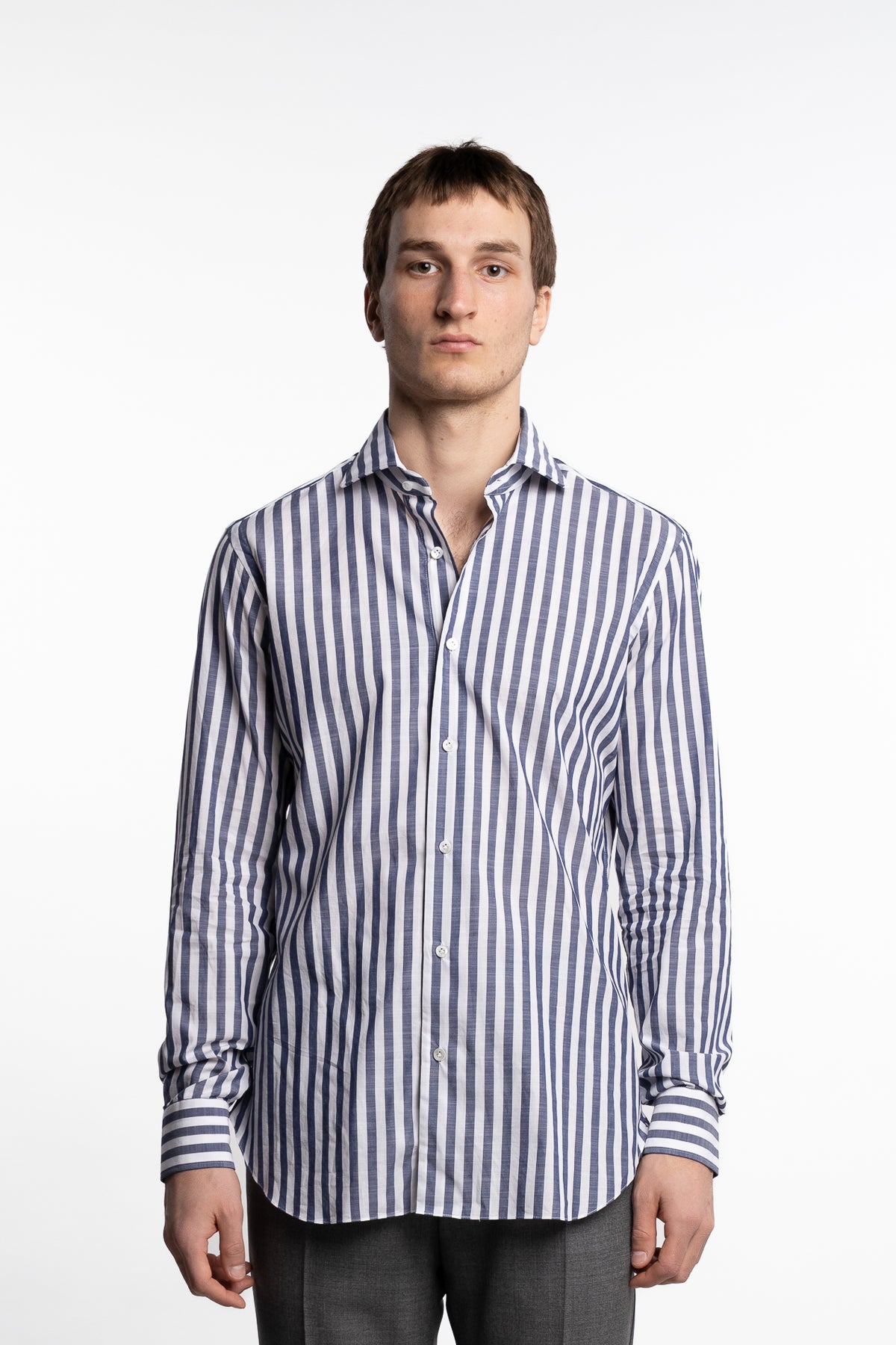 Culto Cotton Shirt Blue/White Stripes