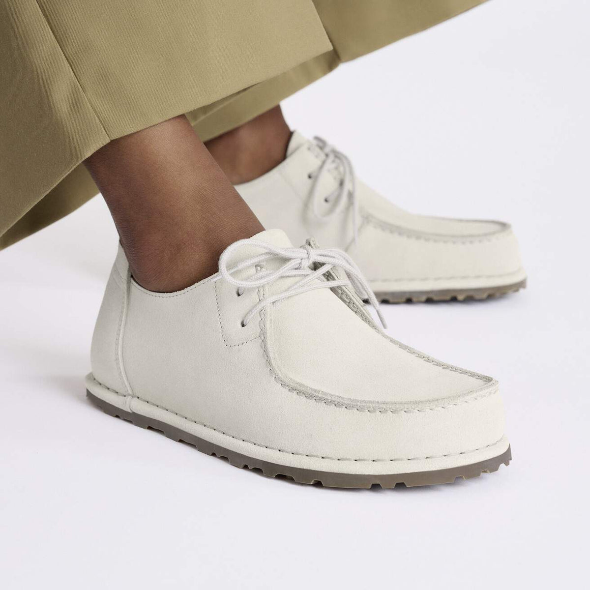Men's Utti Lace Suede Leather Antique White