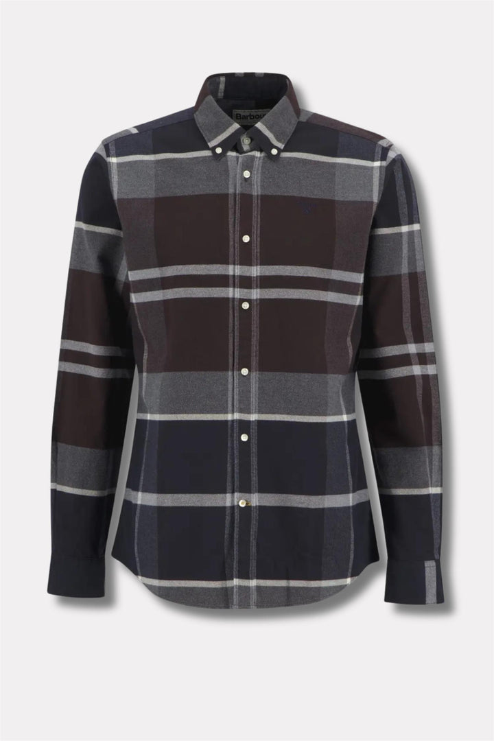 Iceloch Tailored Long-Sleeved Shirt Midnight Oak Tartan