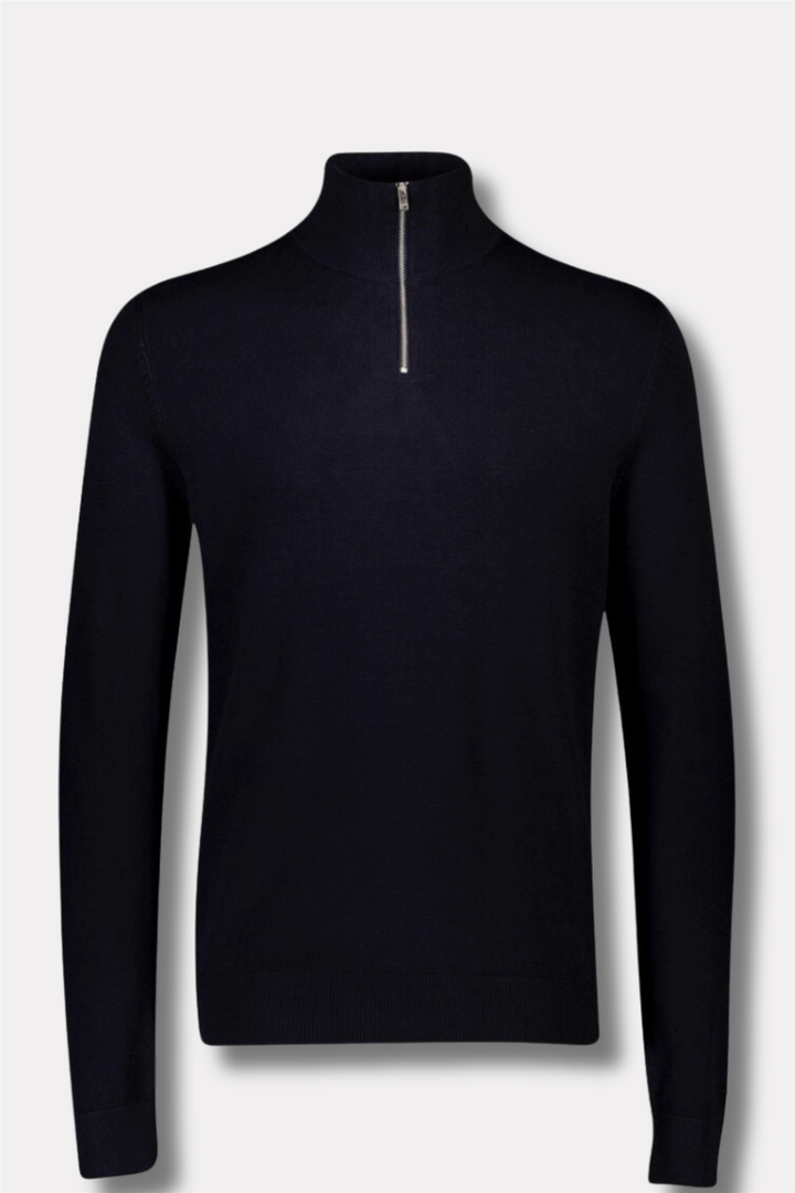 Ecovero Half-Zip Knit Navy