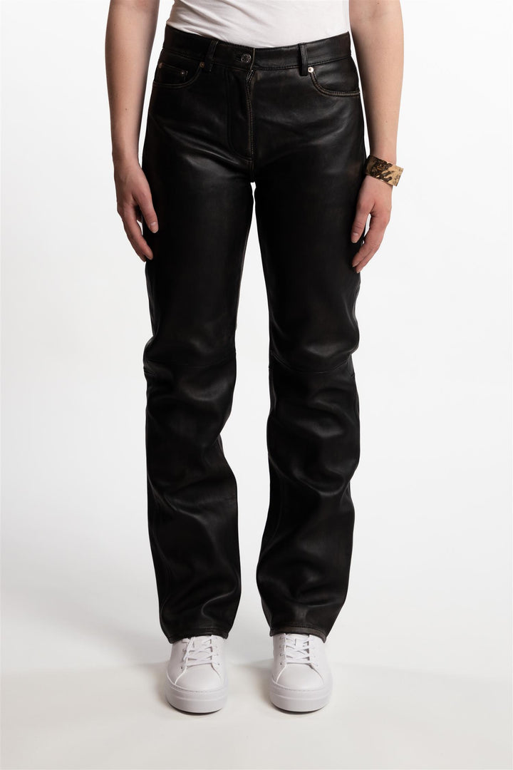 Salynn Trousers 15344- Washed Black Olive