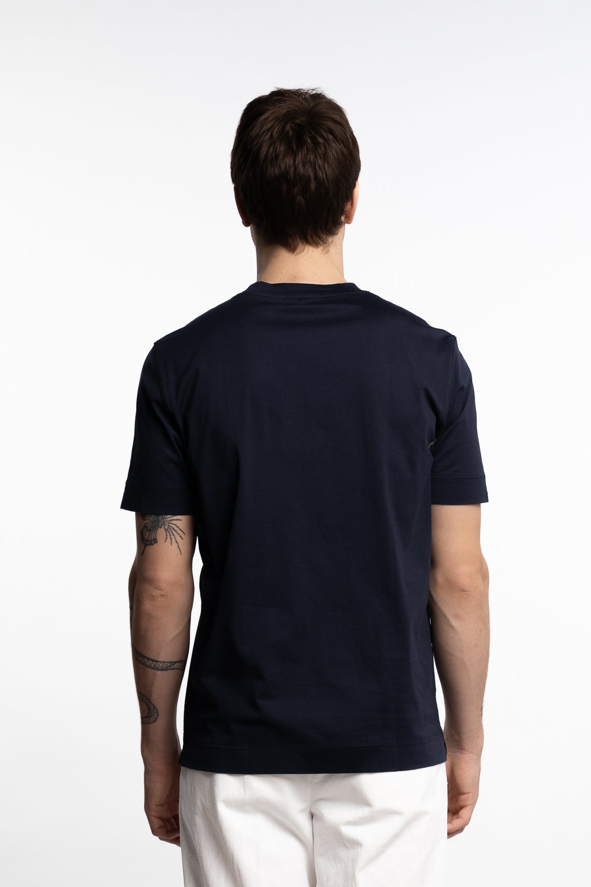 Filo Di Scozia Cotton T-Shirt Navy