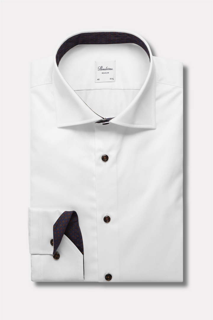 Regular Twill Shirt Contrast White