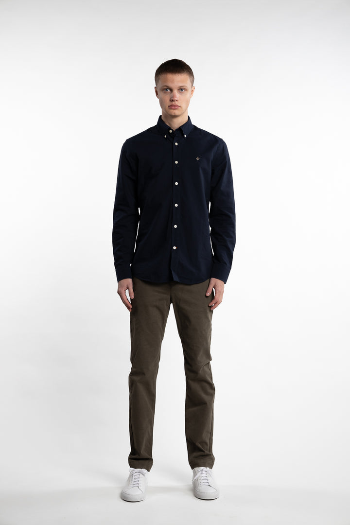 Oxford Slim Fit Button Down Shirt Navy