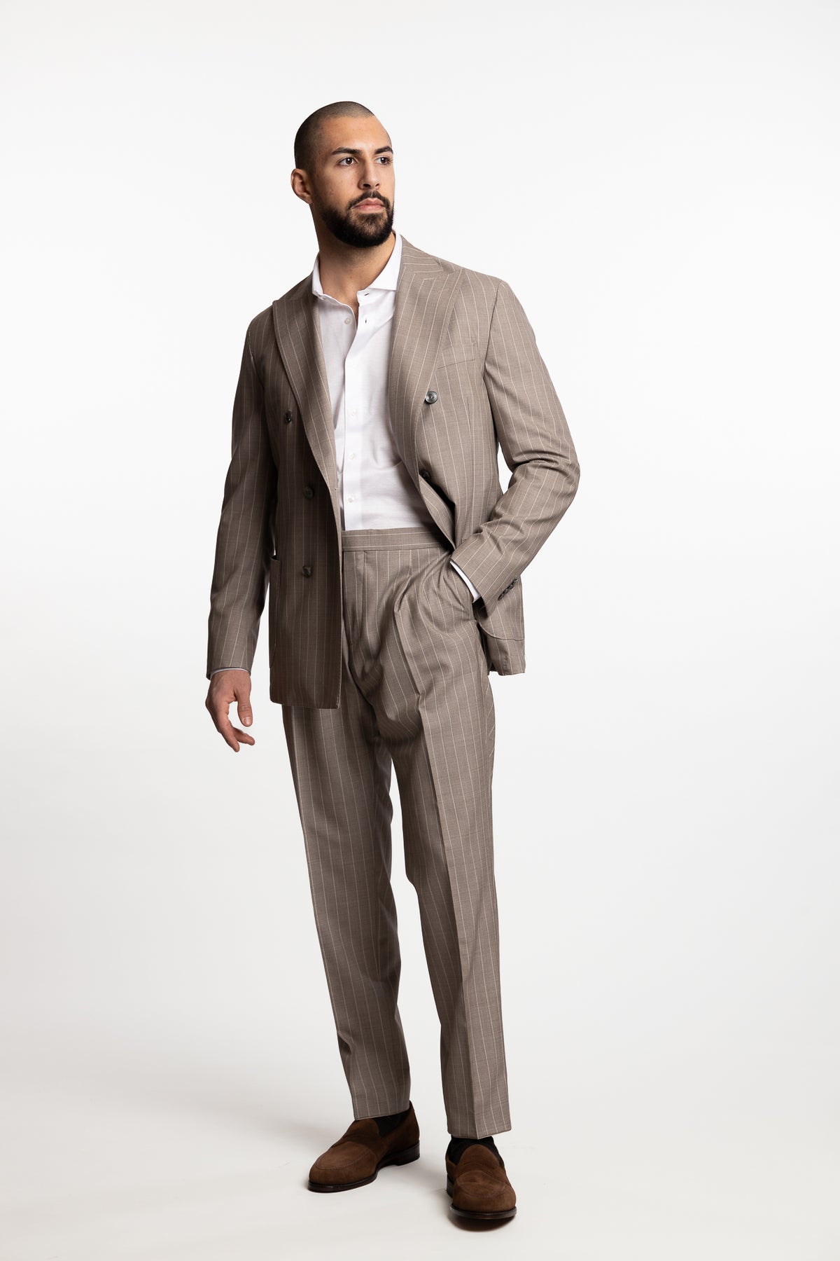Vicenza DB Wool Blazer Trench Beige