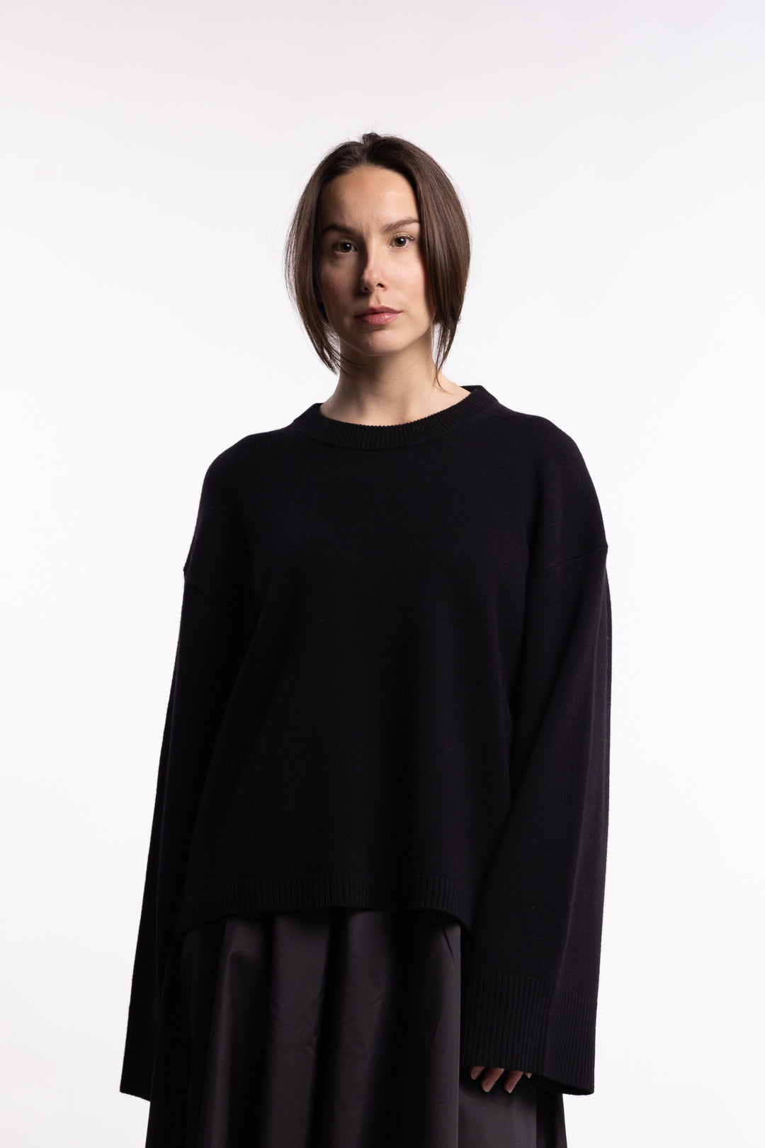 Crewneck Lounge Sweater - Jet black