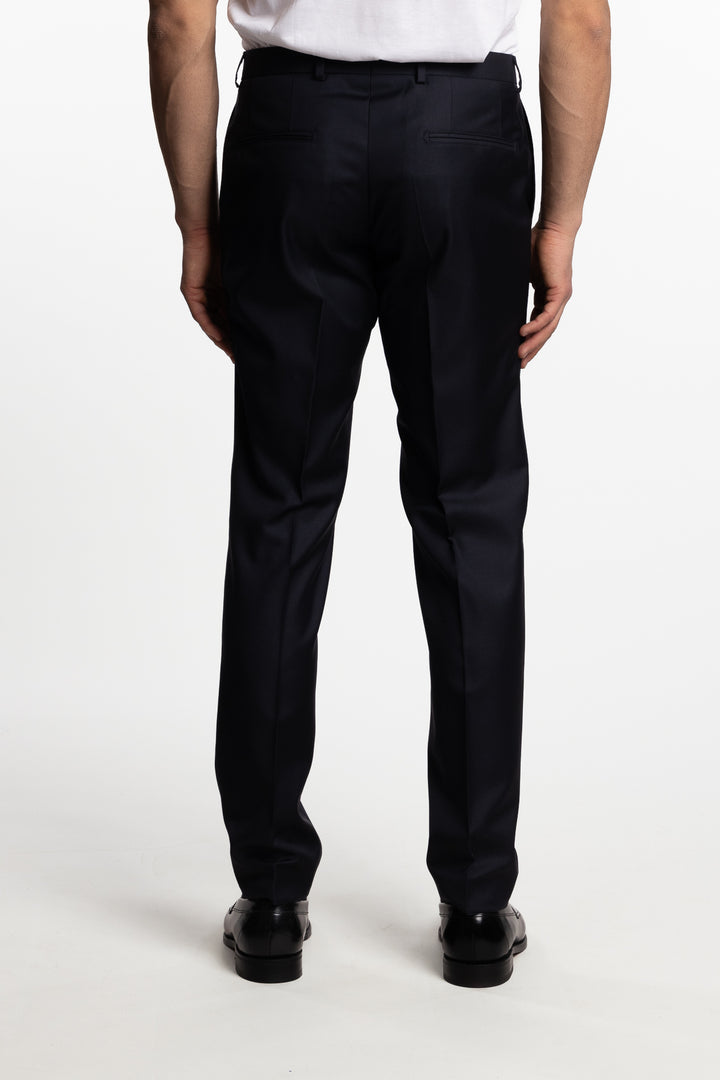 Palermo Slim Fit Wool Trousers Ink Blue