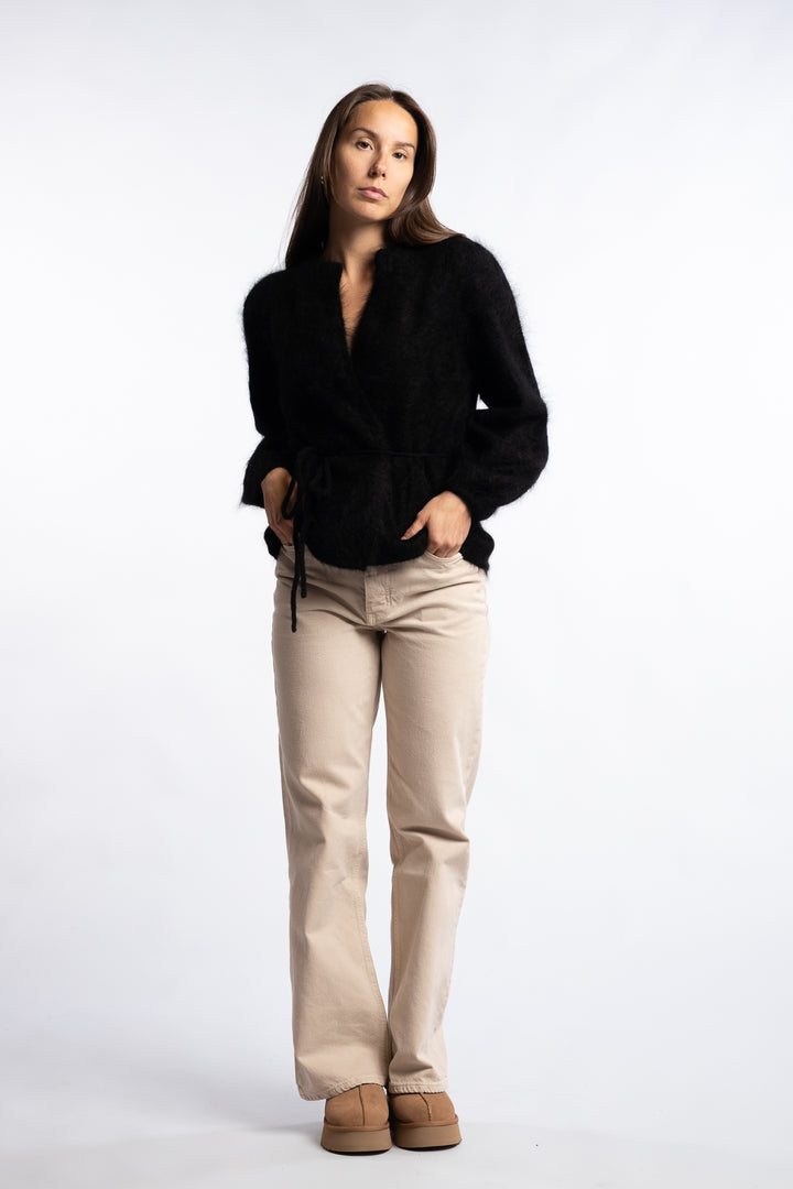 Fredrikke Chunky Cardigan- Black