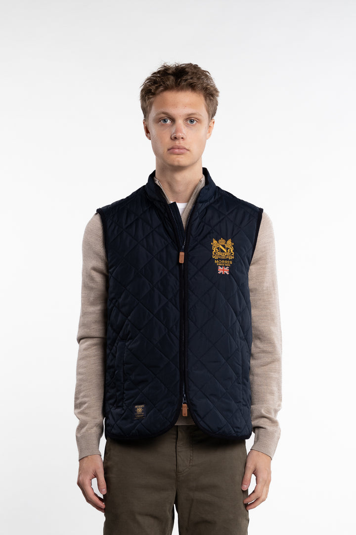 Trenton Quilted Vest Old Blue