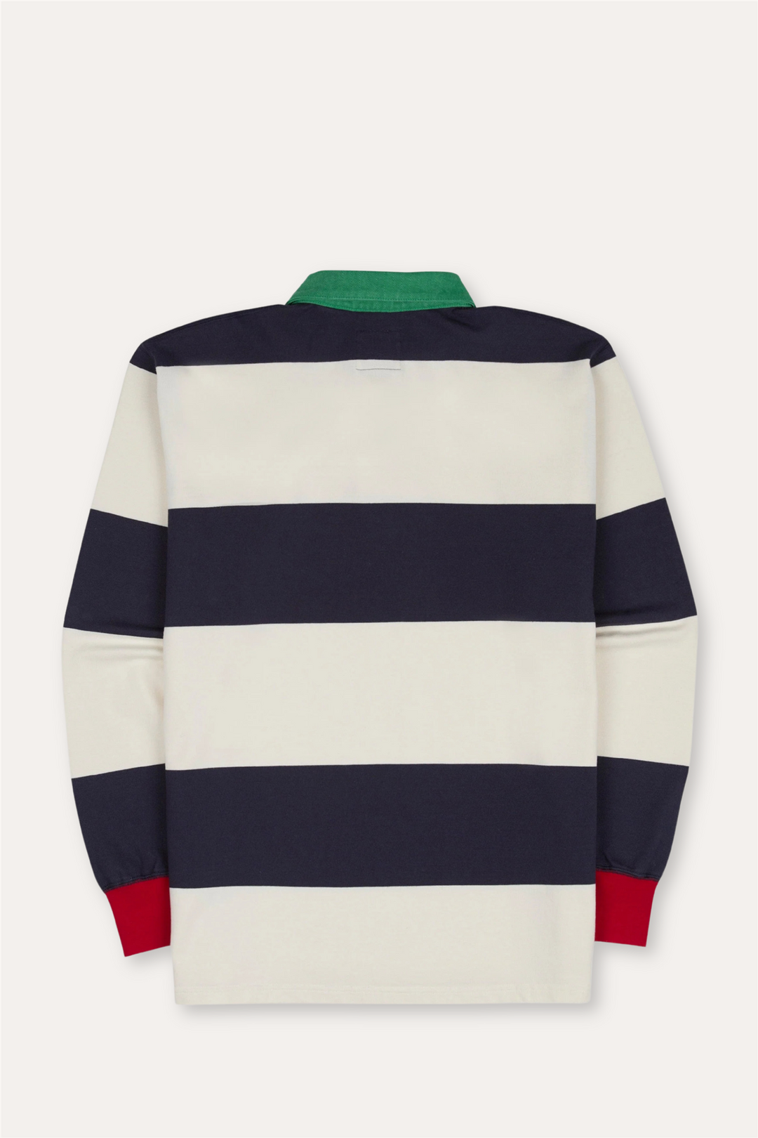 Dual Block Stripe Rugby White & Navy