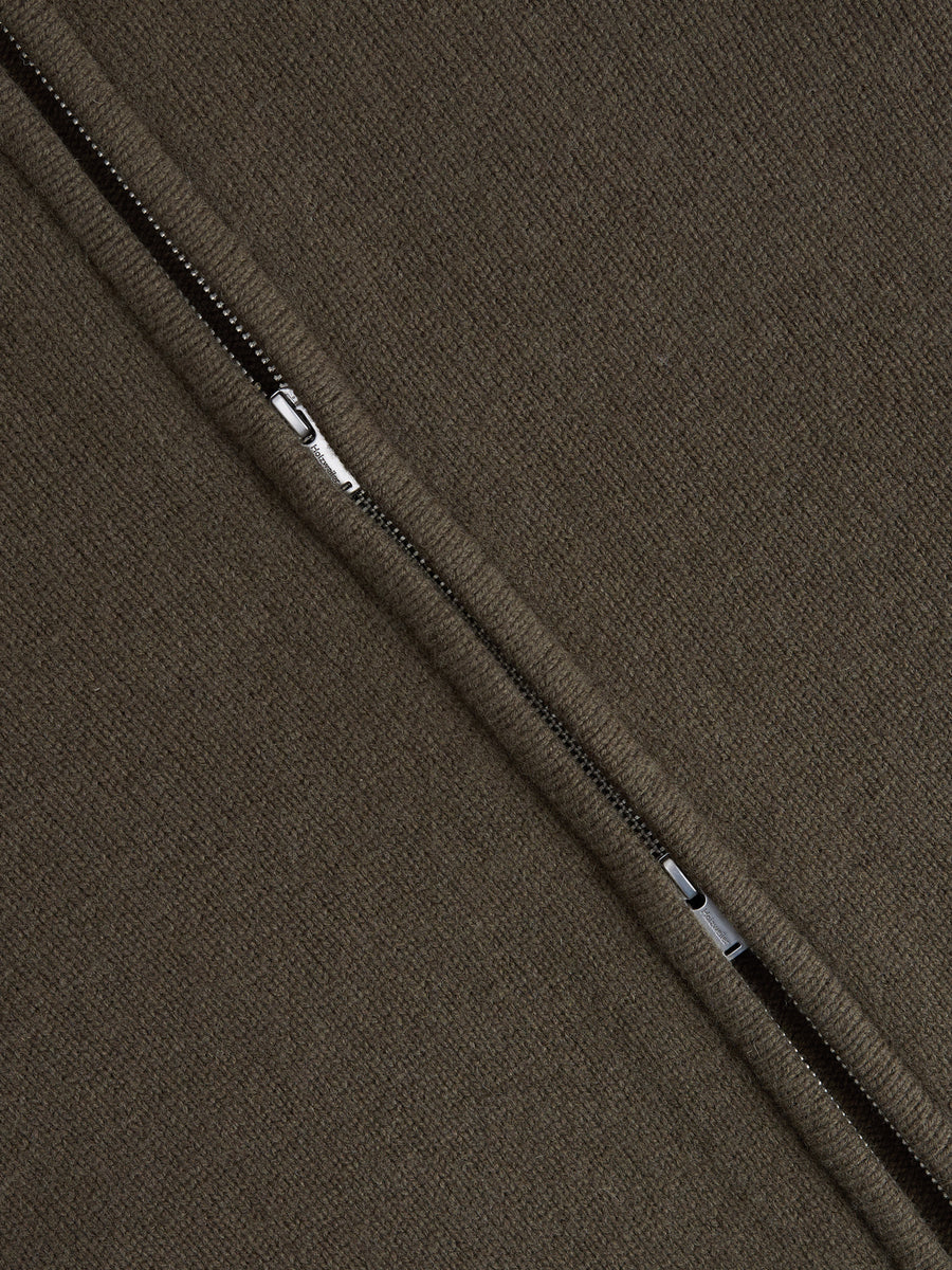 Andreas Zip-Up Cardigan Dk. Green