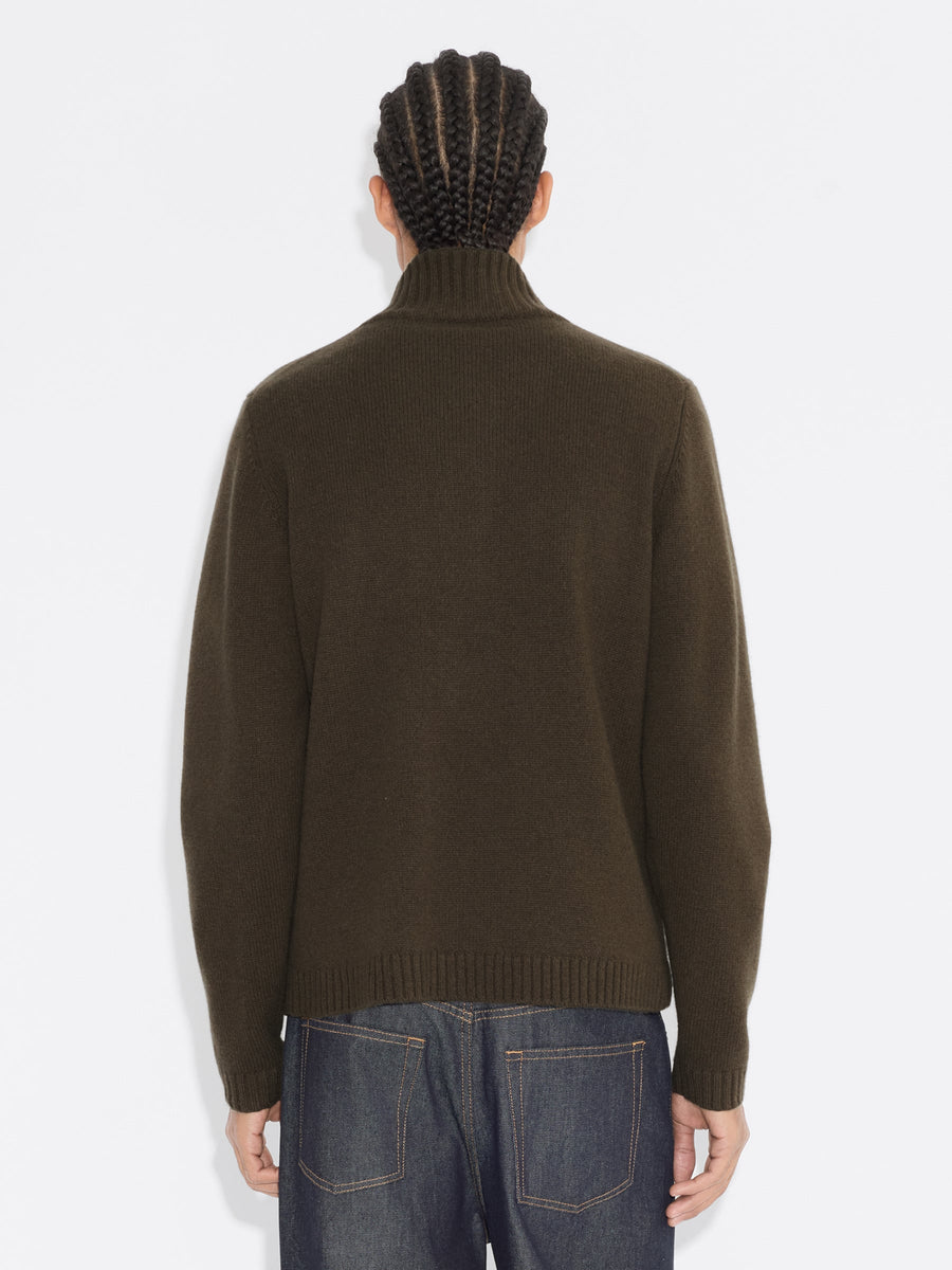 Andreas Zip-Up Cardigan Dk. Green