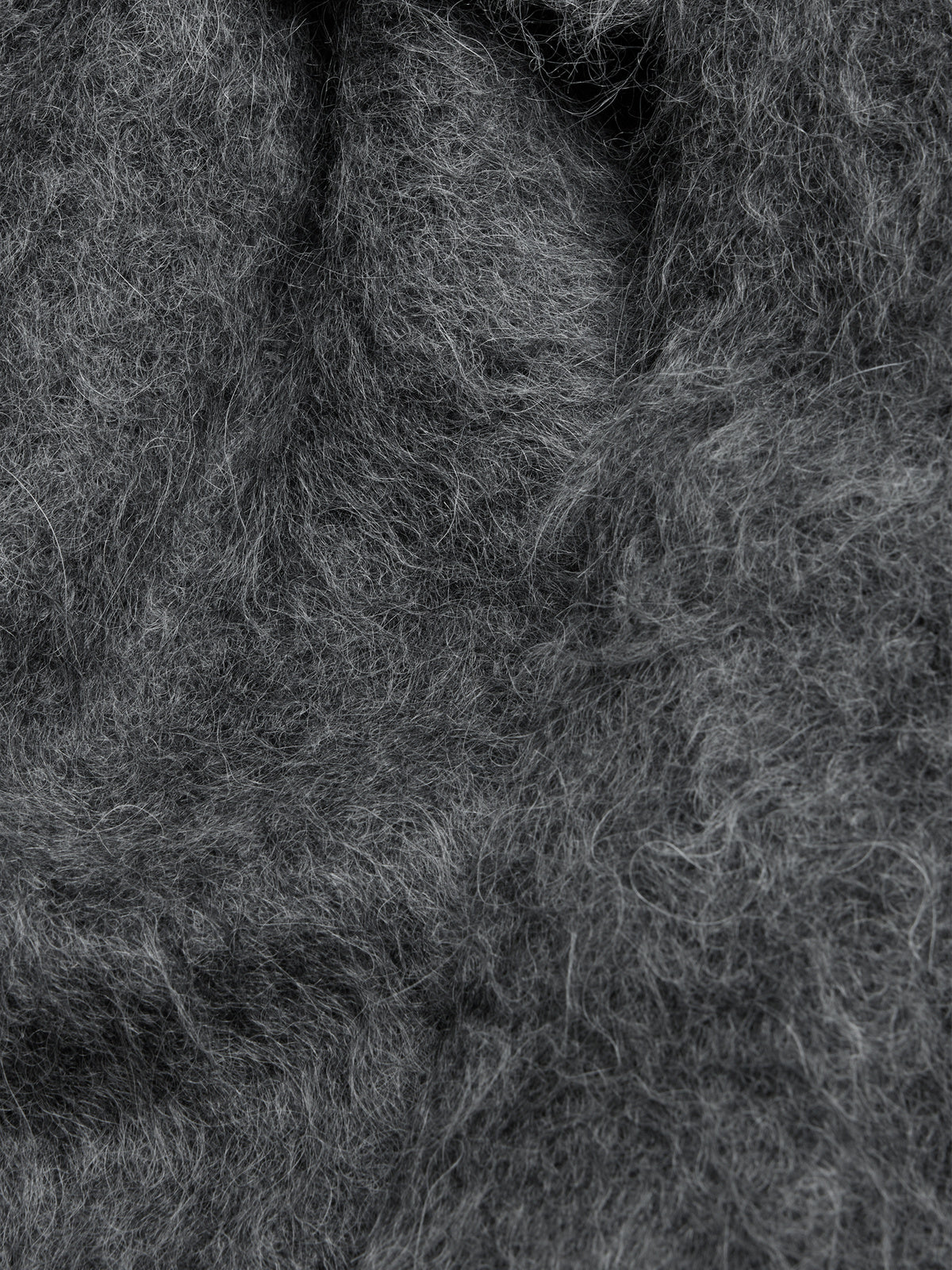 Mona Alpaca Cardigan Dk Grey detalj