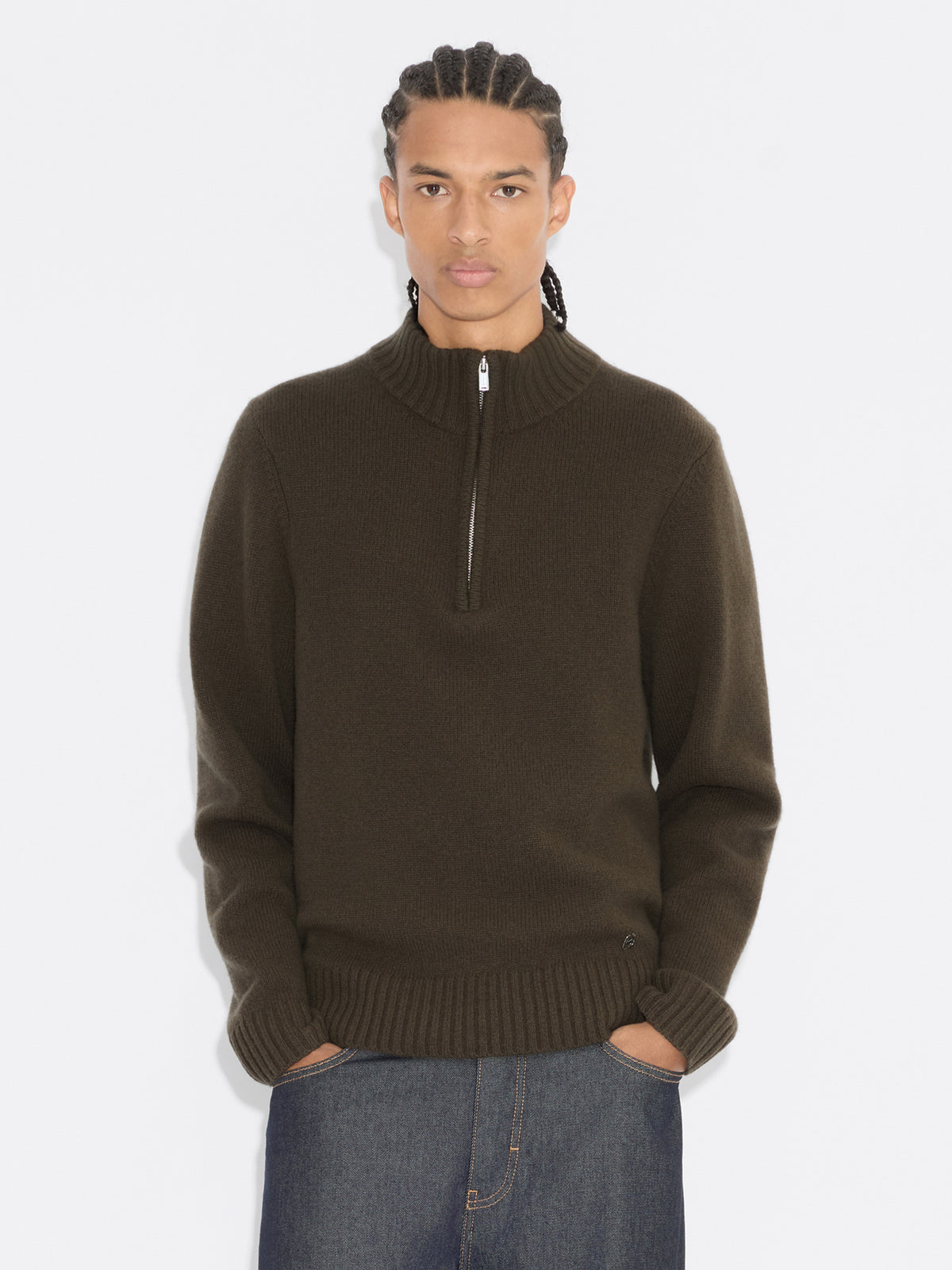 Andreas Half-Zip Sweater Dk. Green