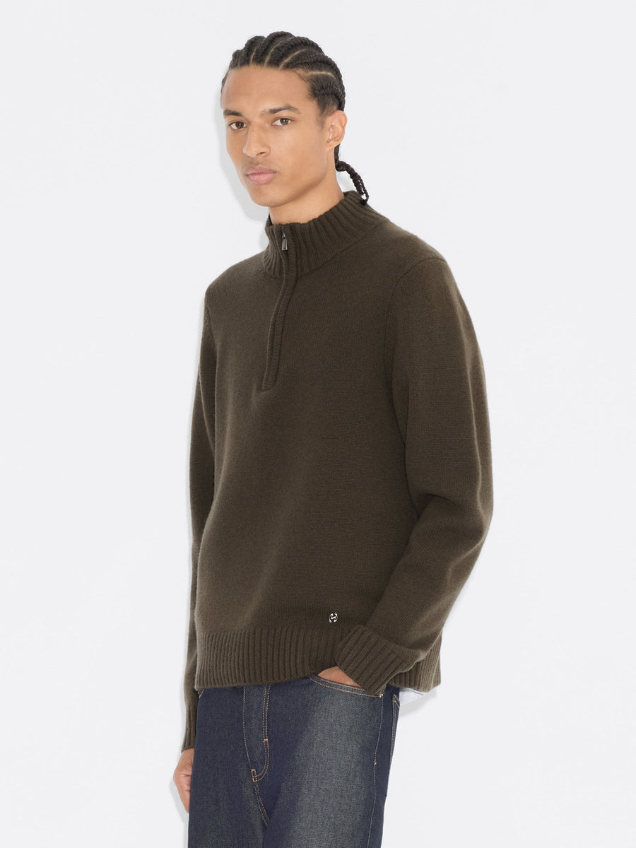 Andreas Half-Zip Sweater Dk. Green