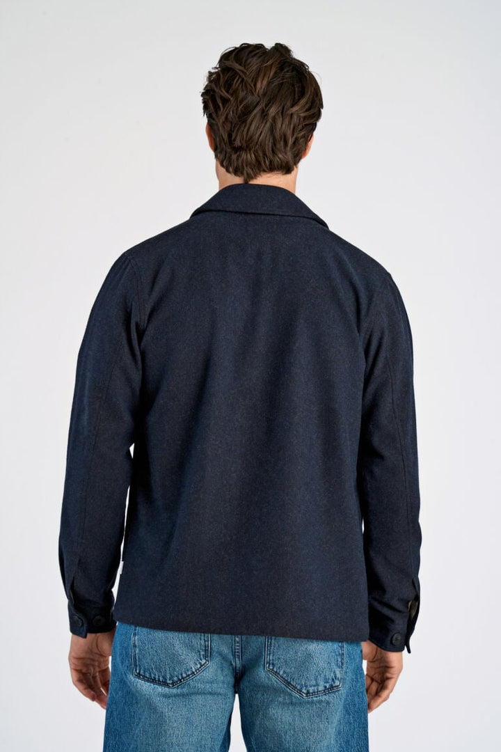 Cropped Length Overshirt Dk Blue Mel