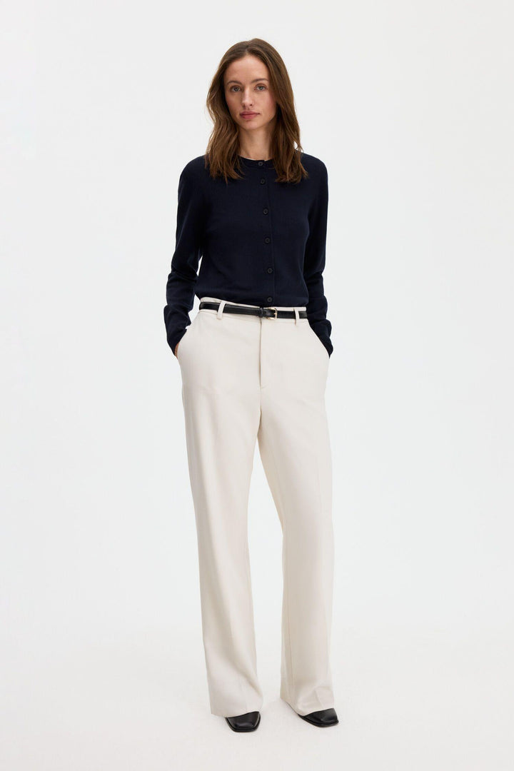 Merino Short Cardigan Dark Navy