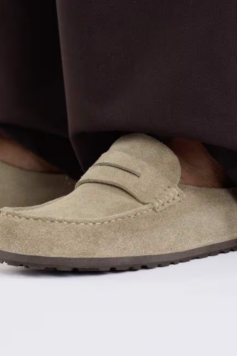 Women's Naples Wrapped Suede Leather Taupe