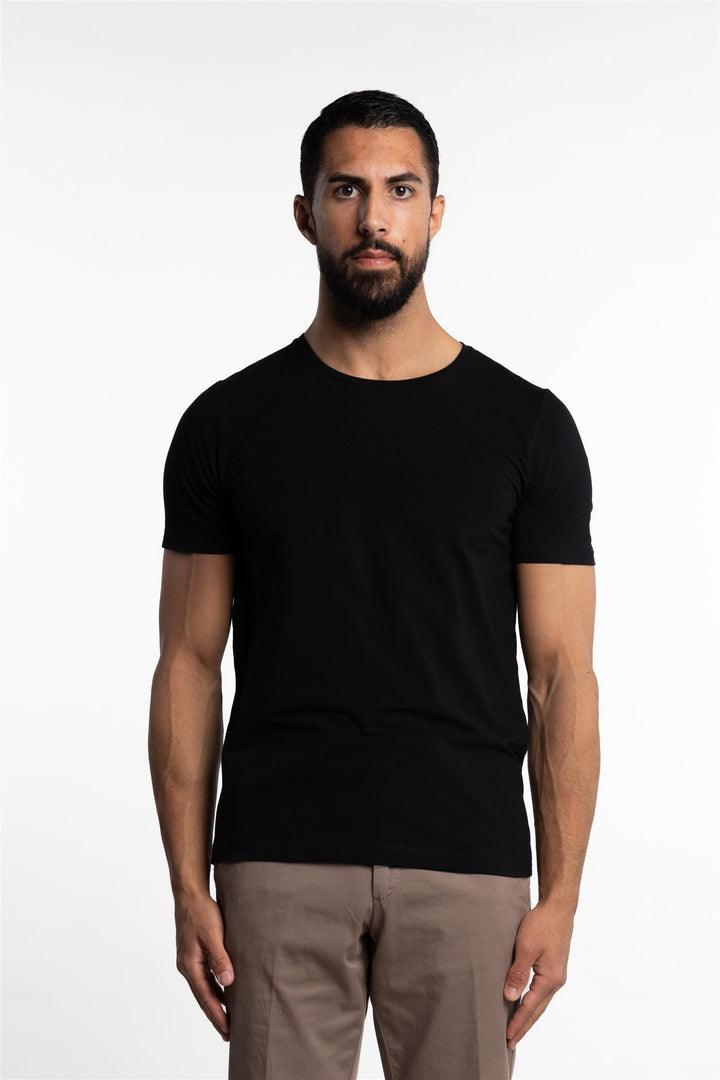 Kyran Cotton Stretch Slim Fit T-Shirt Black