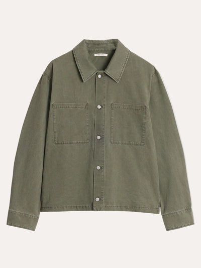 Holzweiler Mildew Twill Overshirt Dark Green - packshot